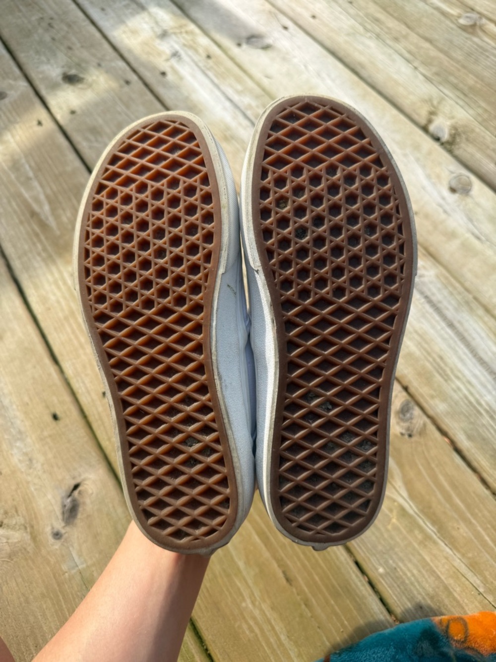 Women’s White Vans Canvas Slip-On Sneakers - Size 6.5 - Picture 7 of 8